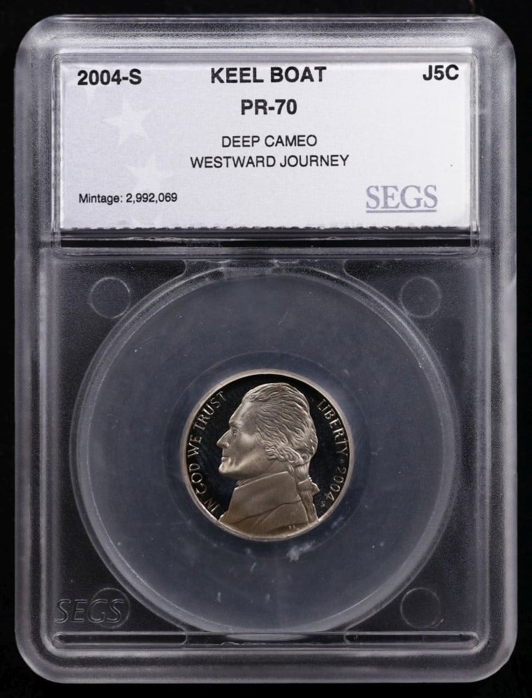 2004 US Silver Proof Set Graded pr70 DCAM By SEGS about 1.5 oz of pure silver 10 Coins - 10