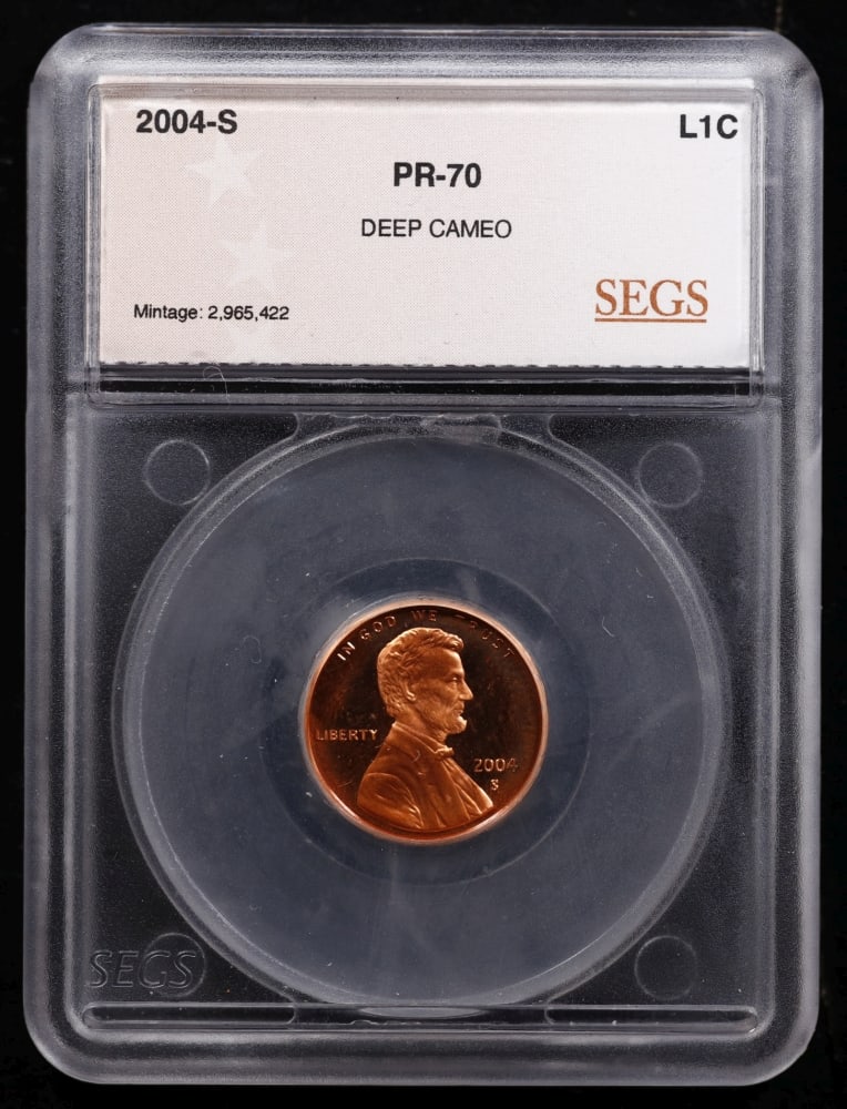 2004 US Silver Proof Set Graded pr70 DCAM By SEGS about 1.5 oz of pure silver 10 Coins - 2