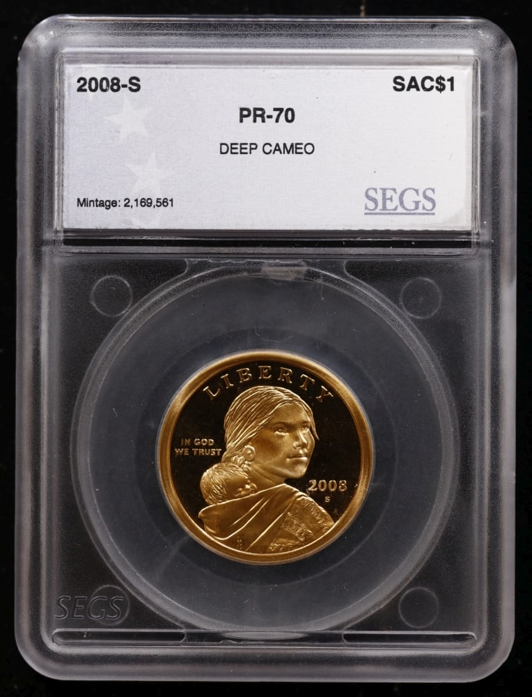 2008 US Silver Proof Set Graded pr70 DCAM By SEGS about 1.5 oz of pure silver 14 Coins - 11
