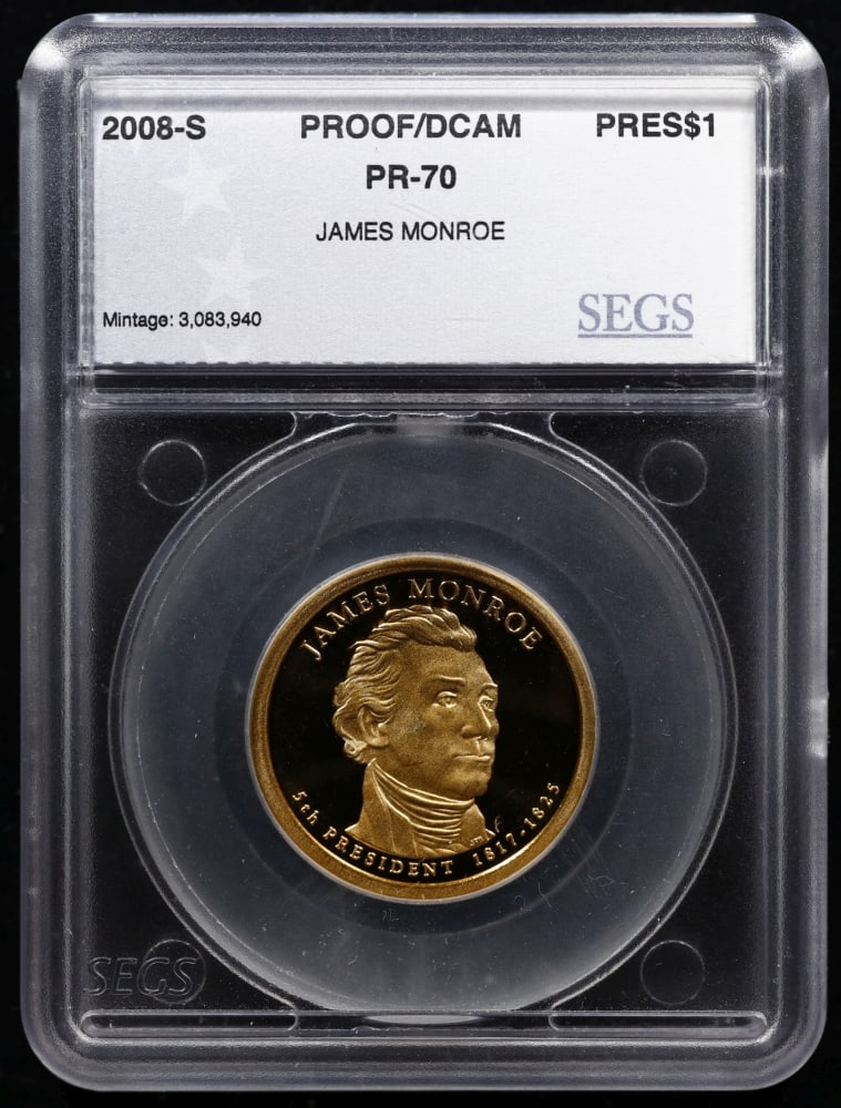 2008 US Silver Proof Set Graded pr70 DCAM By SEGS about 1.5 oz of pure silver 14 Coins - 12