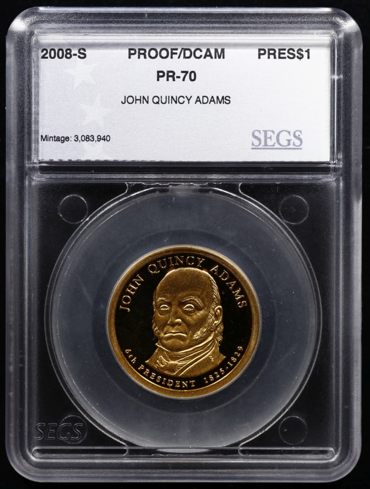 2008 US Silver Proof Set Graded pr70 DCAM By SEGS about 1.5 oz of pure silver 14 Coins - 13