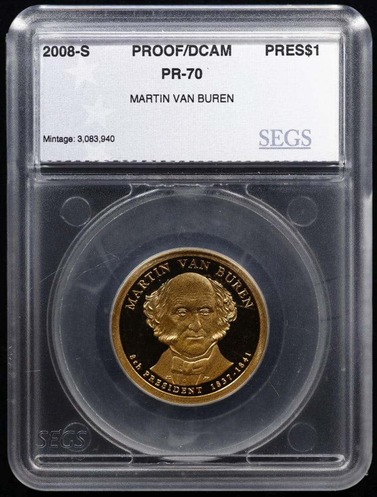 2008 US Silver Proof Set Graded pr70 DCAM By SEGS about 1.5 oz of pure silver 14 Coins - 15