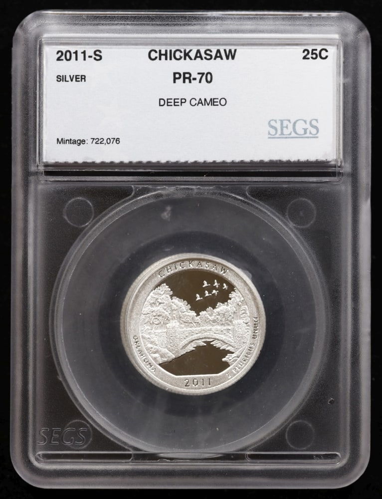 2011 US Silver Proof Set Graded pr70 DCAM By SEGS about 1.5 oz of pure silver 13 Coins - 5