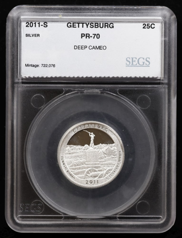 2011 US Silver Proof Set Graded pr70 DCAM By SEGS about 1.5 oz of pure silver 13 Coins - 6