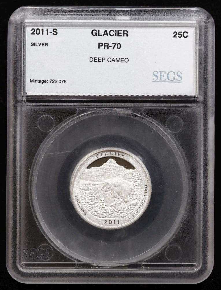 2011 US Silver Proof Set Graded pr70 DCAM By SEGS about 1.5 oz of pure silver 13 Coins - 7