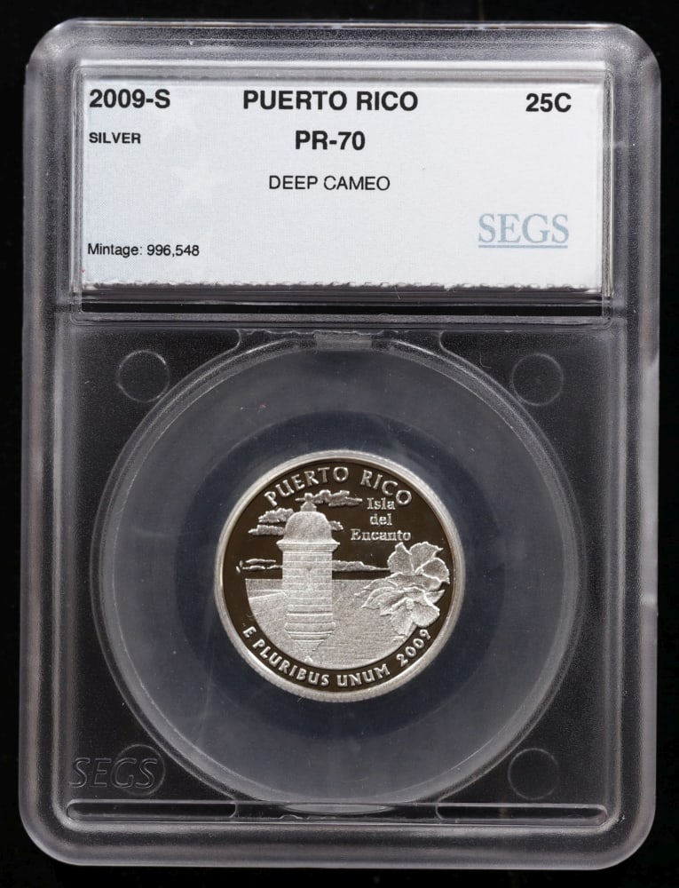 Rare 2009 US Silver Proof Set Graded pr70 DCAM By SEGS Over 1.5 oz of pure silver 17 Coins - 12