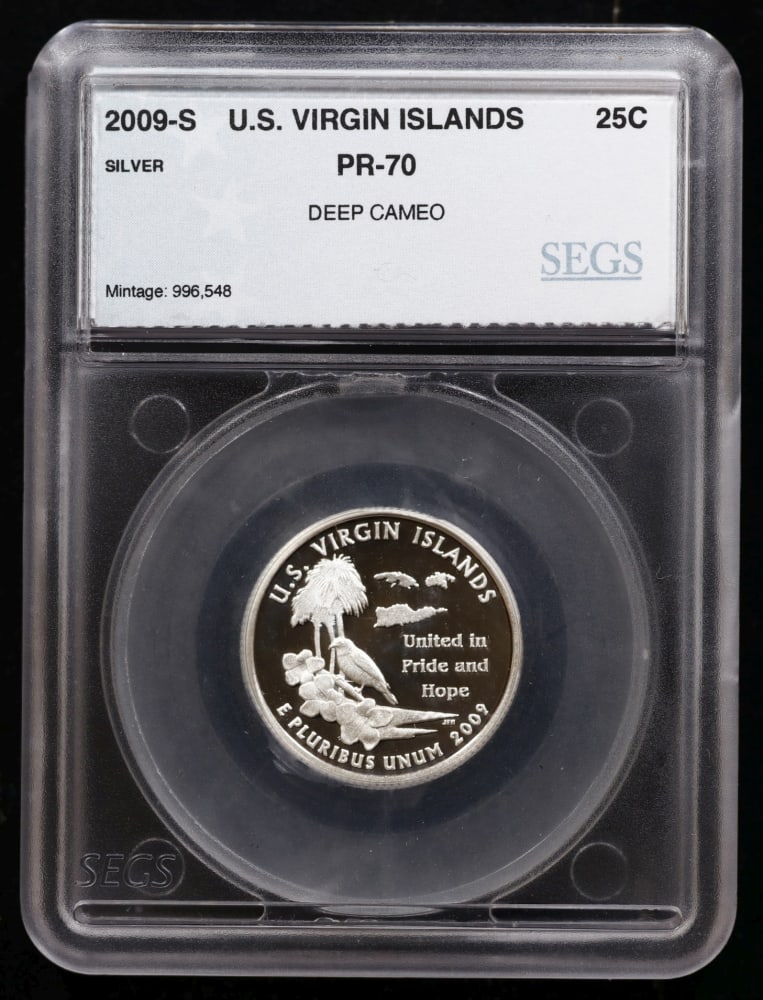 Rare 2009 US Silver Proof Set Graded pr70 DCAM By SEGS Over 1.5 oz of pure silver 17 Coins - 13