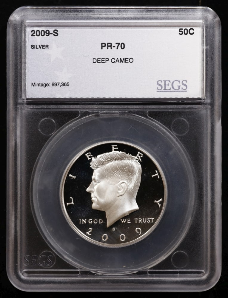 Rare 2009 US Silver Proof Set Graded pr70 DCAM By SEGS Over 1.5 oz of pure silver 17 Coins - 14