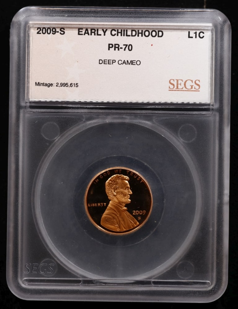 Rare 2009 US Silver Proof Set Graded pr70 DCAM By SEGS Over 1.5 oz of pure silver 17 Coins - 2
