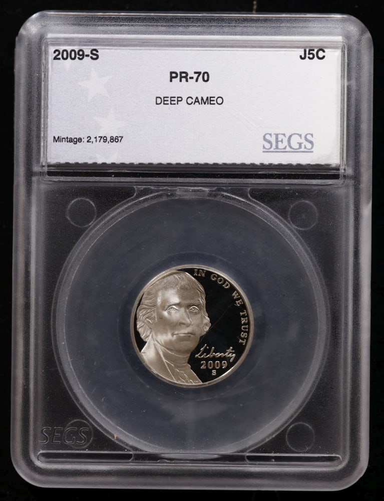 Rare 2009 US Silver Proof Set Graded pr70 DCAM By SEGS Over 1.5 oz of pure silver 17 Coins - 6