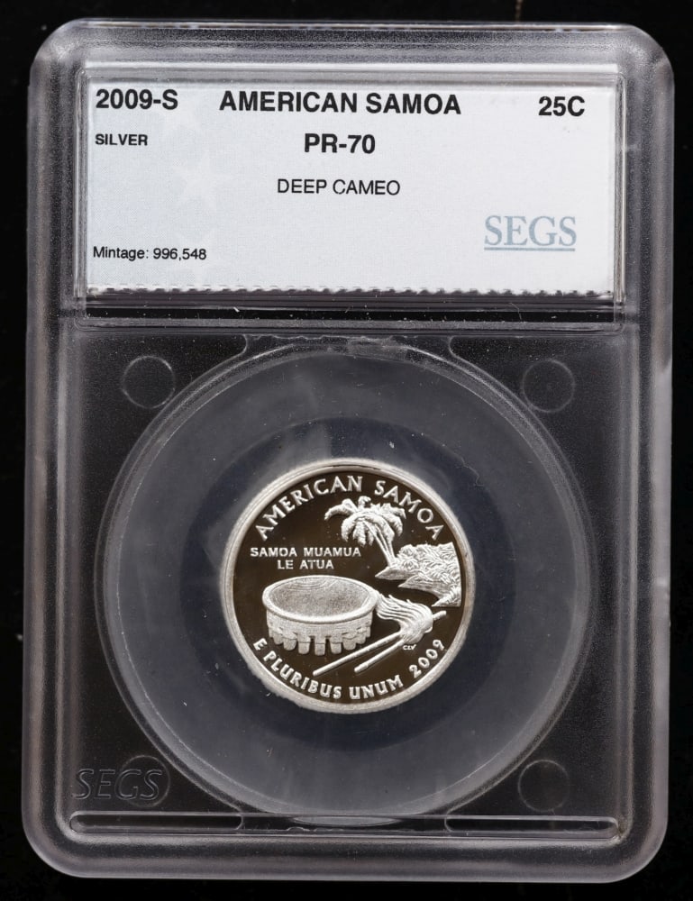 Rare 2009 US Silver Proof Set Graded pr70 DCAM By SEGS Over 1.5 oz of pure silver 17 Coins - 8