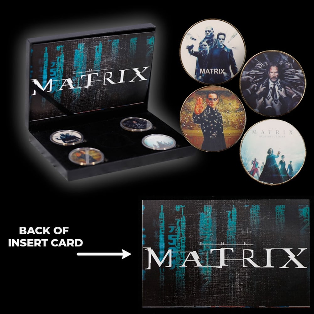 4 Coin Matrix Gold Plated Round Collection - 4
