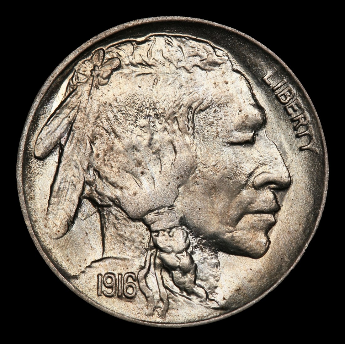 1916-p Buffalo Nickel 5c Grades ms65+ - 2