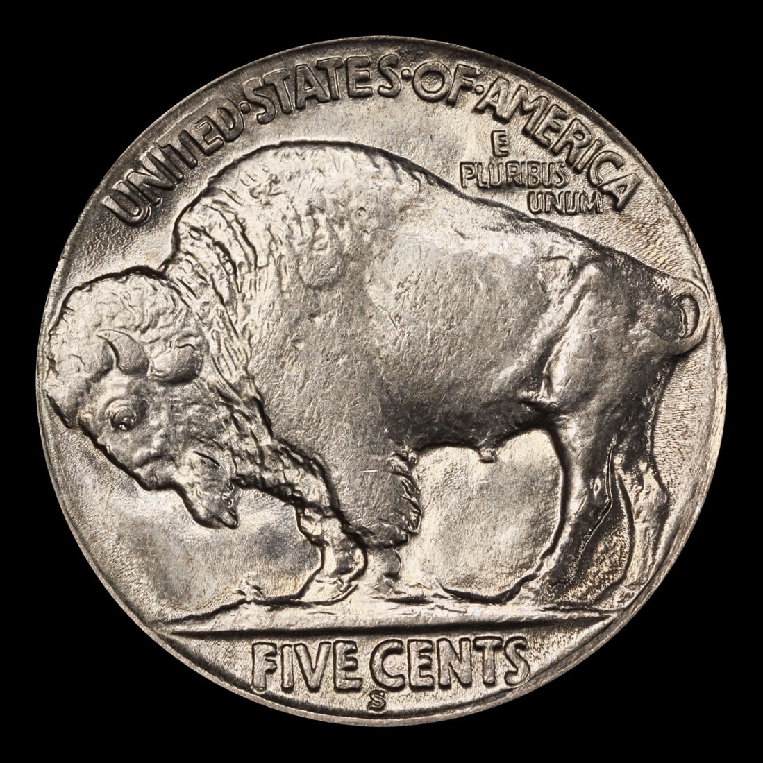 1918-s Buffalo Nickel 5c ms63 USCG - 3