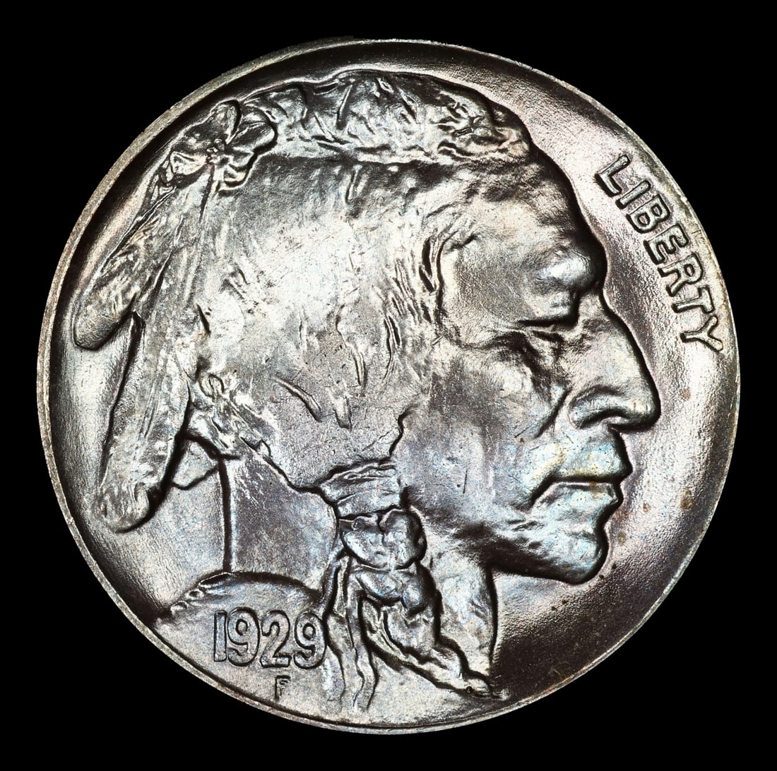 1929-p Buffalo Nickel Near Top Pop 5c ms66+ SEGS - 2