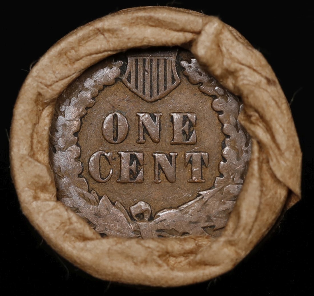 Lincoln Wheat Cent 1c Mixed Roll Orig Brandt McDonalds Wrapper, 1917-d end, Indian other end - 3