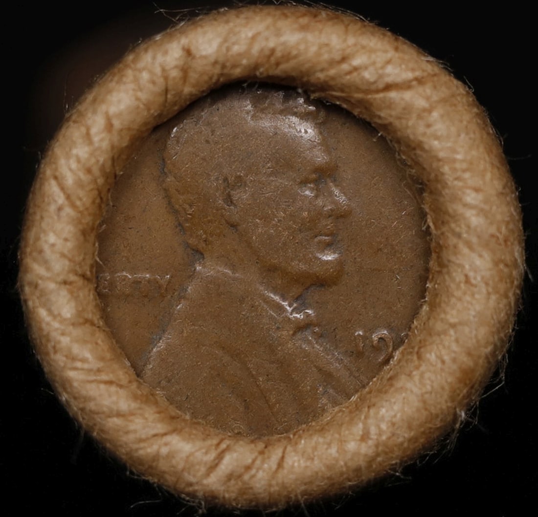 Lincoln Wheat Cent 1c Mixed Roll Orig Brandt McDonalds Wrapper, 1920-s end, Indian other end - 2