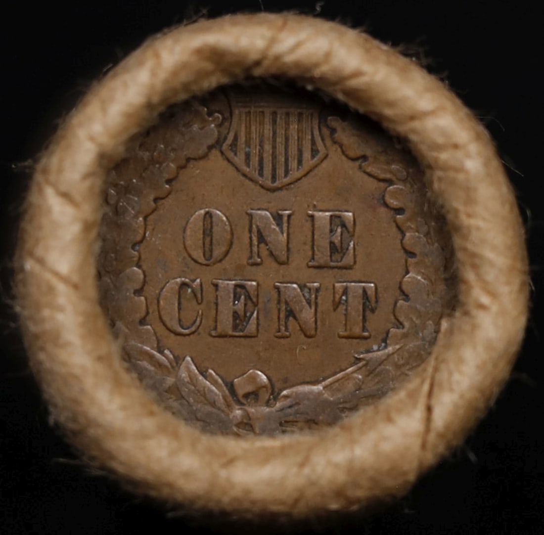 Lincoln Wheat Cent 1c Mixed Roll Orig Brandt McDonalds Wrapper, 1955-p end, Indian other end - 3