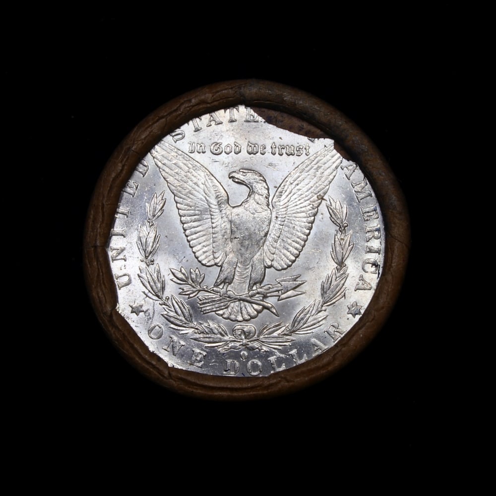 Full solid date 1884-o Uncirculated Morgan silver dollar roll, 20 coins - 3