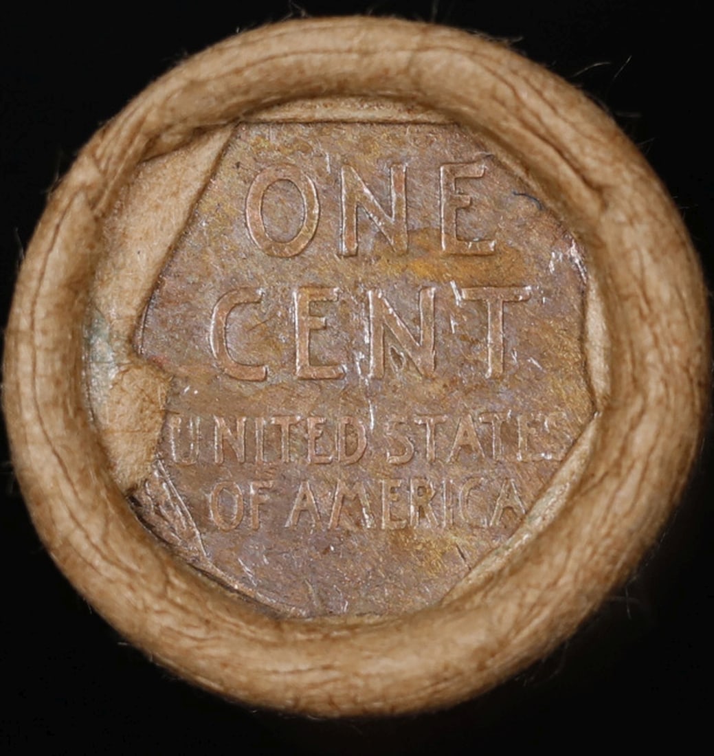 Lincoln Wheat Cent 1c Mixed Roll Orig Brandt McDonalds Wrapper, 1917-d end, Wheat other end - 3