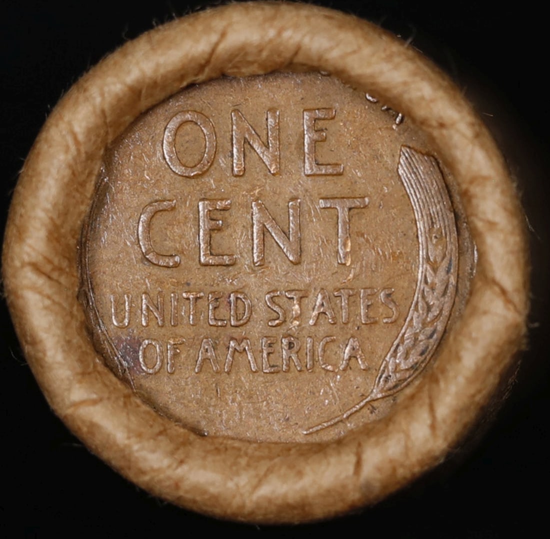 Lincoln Wheat Cent 1c Mixed Roll Orig Brandt McDonalds Wrapper, 1923-s end, Wheat other end - 3