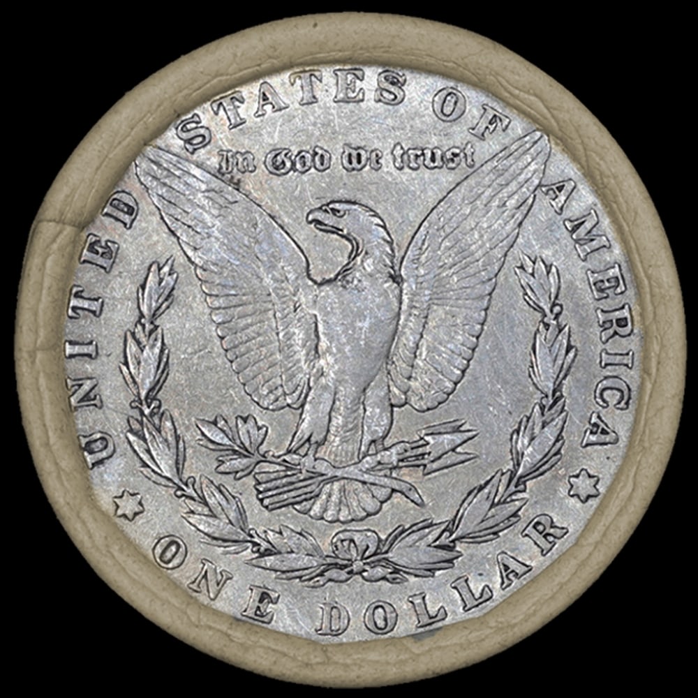 Circ Morgan Silver Dollar Roll By SEARS 10 Coin 1893/'P' Rev Ends - 3