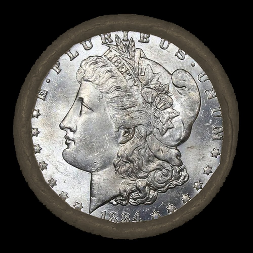 10 SEARS Uncirculated Morgan Dollar Roll 1884&S Ends - 2