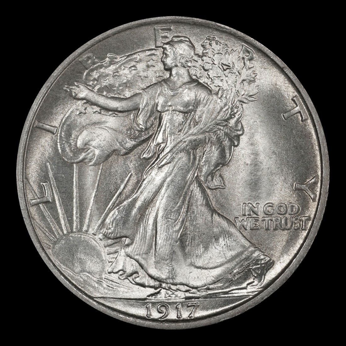 1917-p Walking Liberty Half Dollar 50c ms65 SEGS - 2