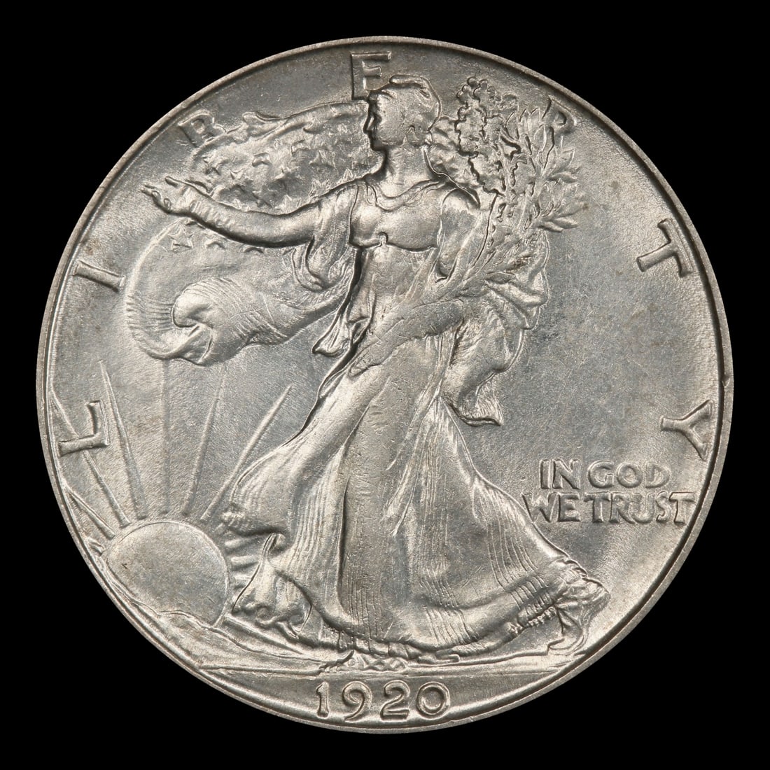 1920-s Walking Liberty Half Dollar 50c au58 SEGS - 2