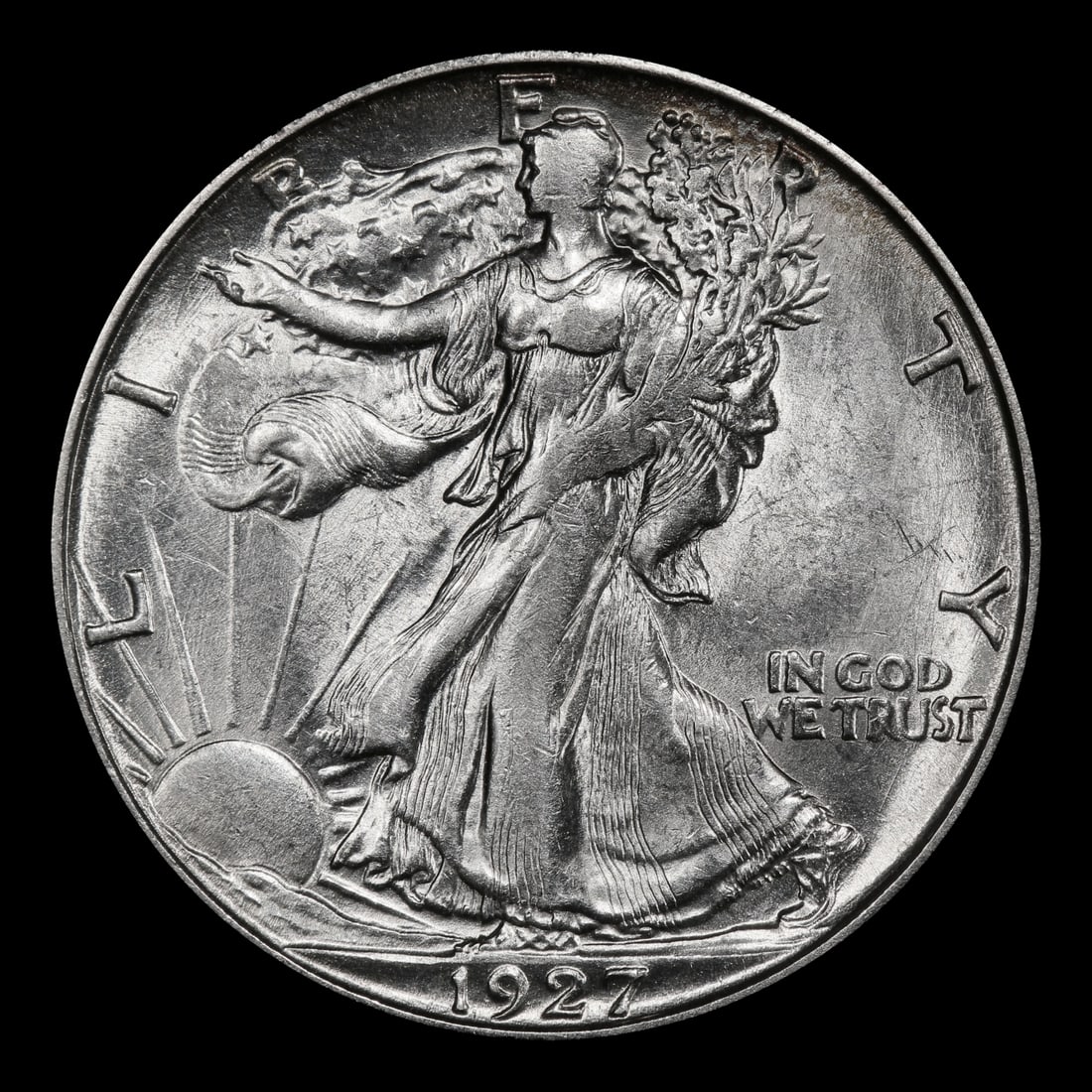 1927-s Walking Liberty Half Dollar 50c au58 SEGS - 2