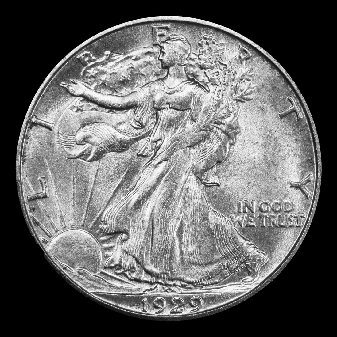 1929-s Walking Liberty Half Dollar 50c ms63 USCG - 2