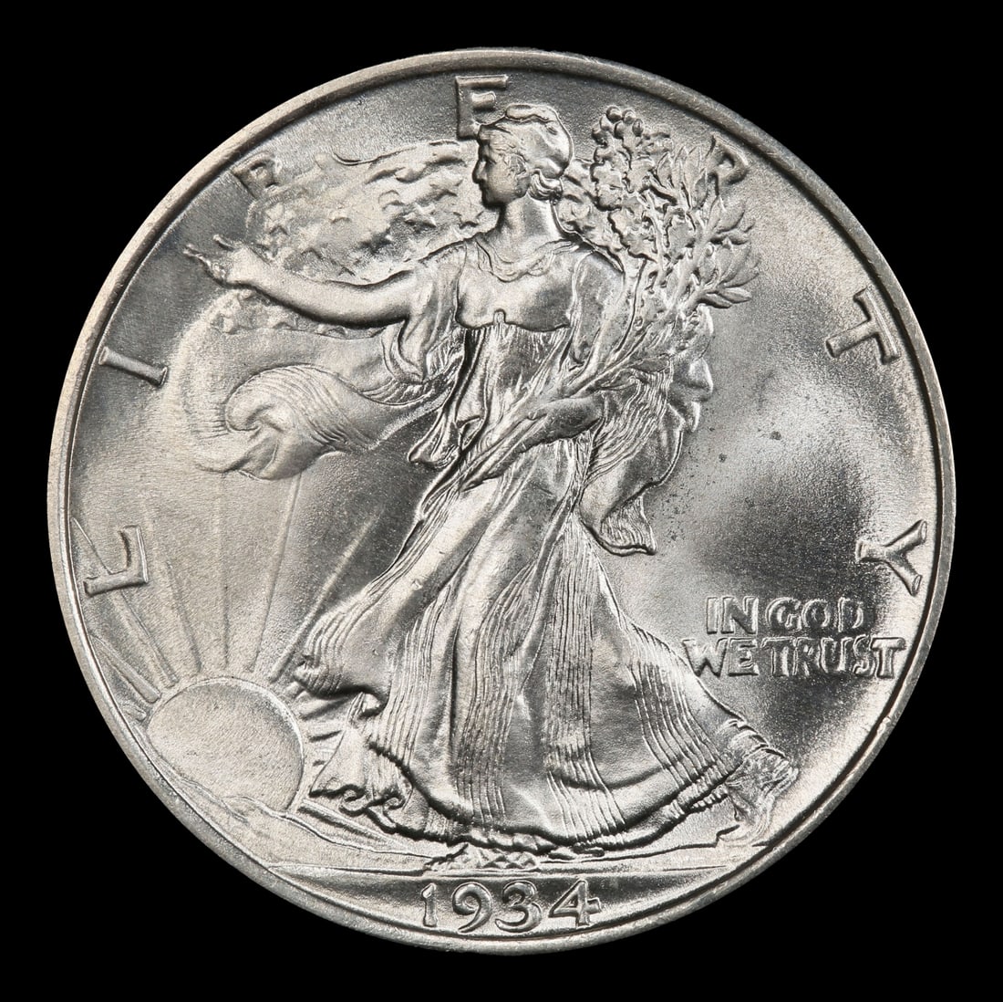1934-p Walking Liberty Half Dollar 50c ms66+ SEGS - 2