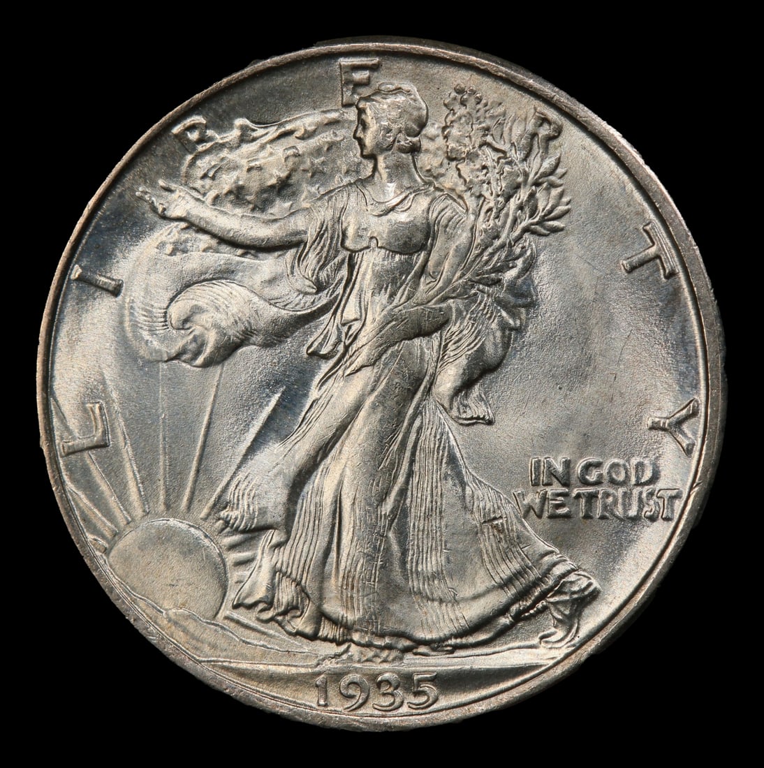 1935-d Walking Liberty Half Dollar 50c ms65 SEGS - 2