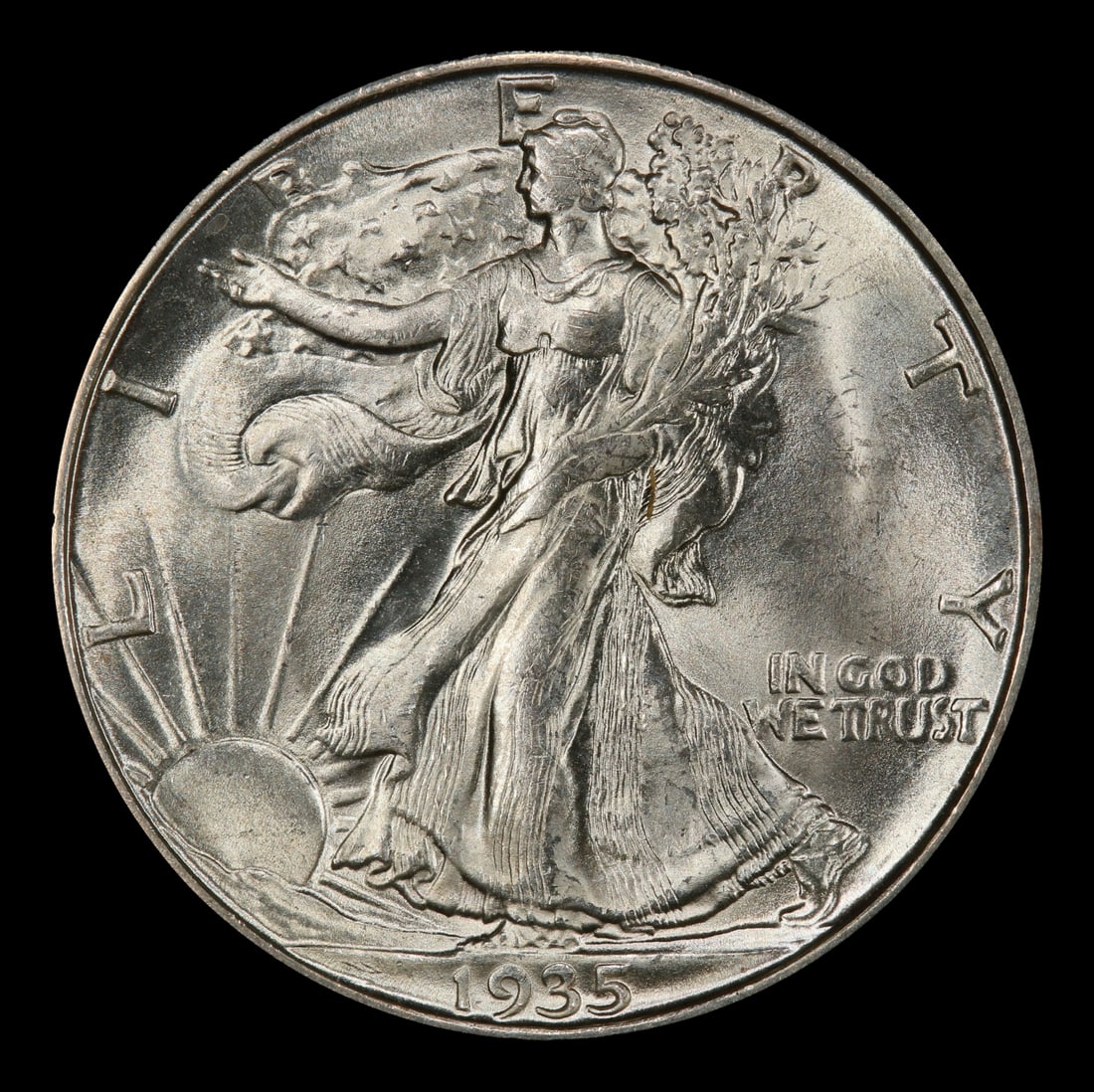 1935-d Walking Liberty Half Dollar 50c ms65 SEGS - 2
