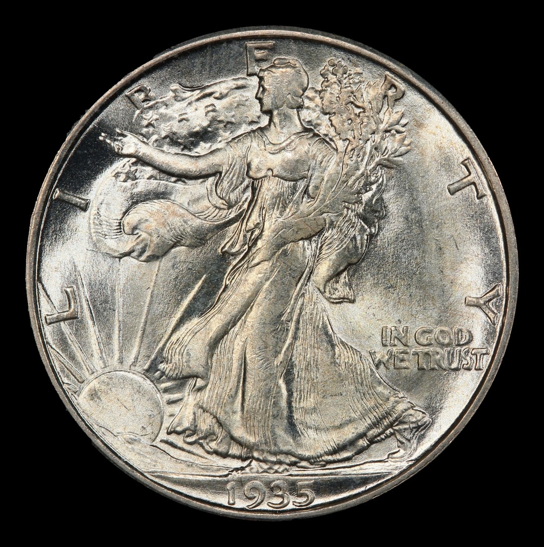 1935-d Walking Liberty Half Dollar 50c ms65+ SEGS - 2