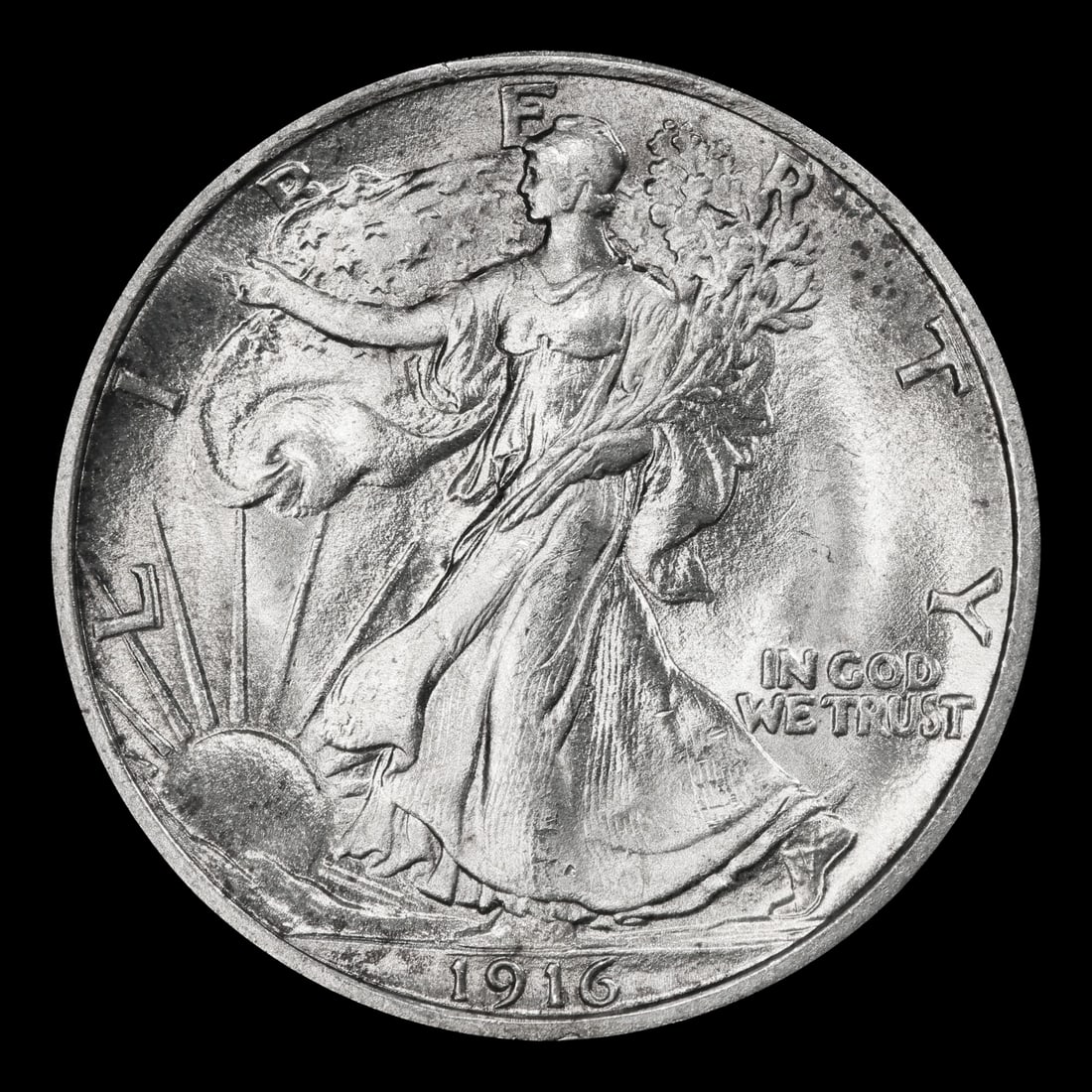 1935-p Walking Liberty Half Dollar 50c Grades ms66 - 2