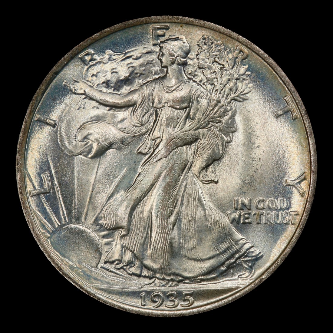 1935-p Walking Liberty Half Dollar Near Top Pop 50c ms67+ SEGS - 2