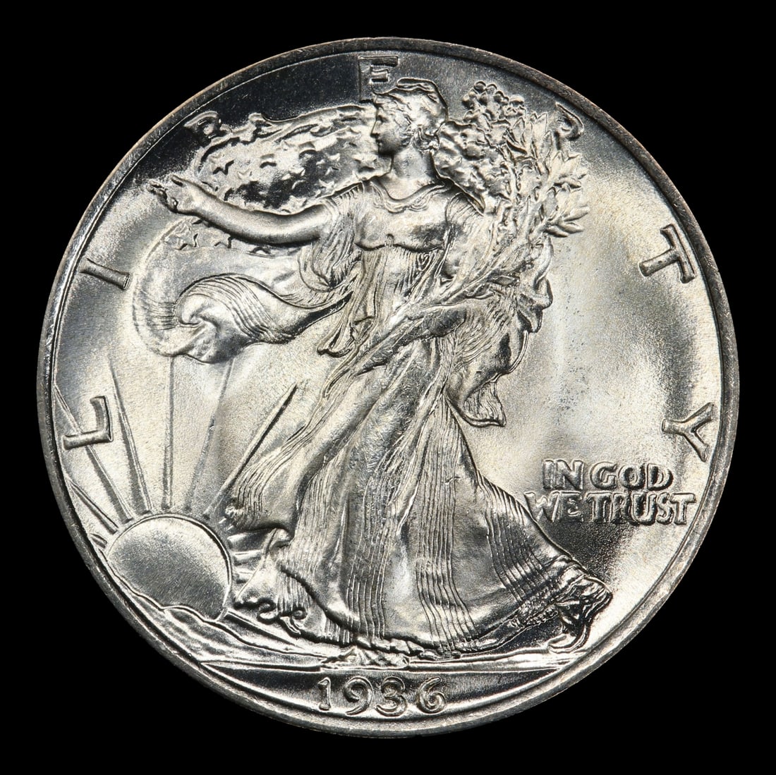 1936-p Walking Liberty Half Dollar Near Top Pop 50c ms67+ SEGS - 2