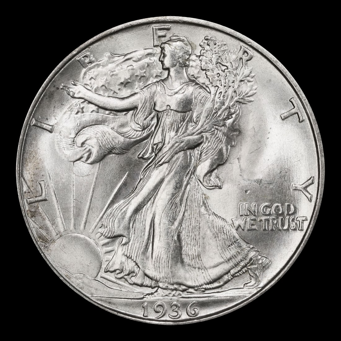 1936-s Walking Liberty Half Dollar 50c ms65+ SEGS - 2