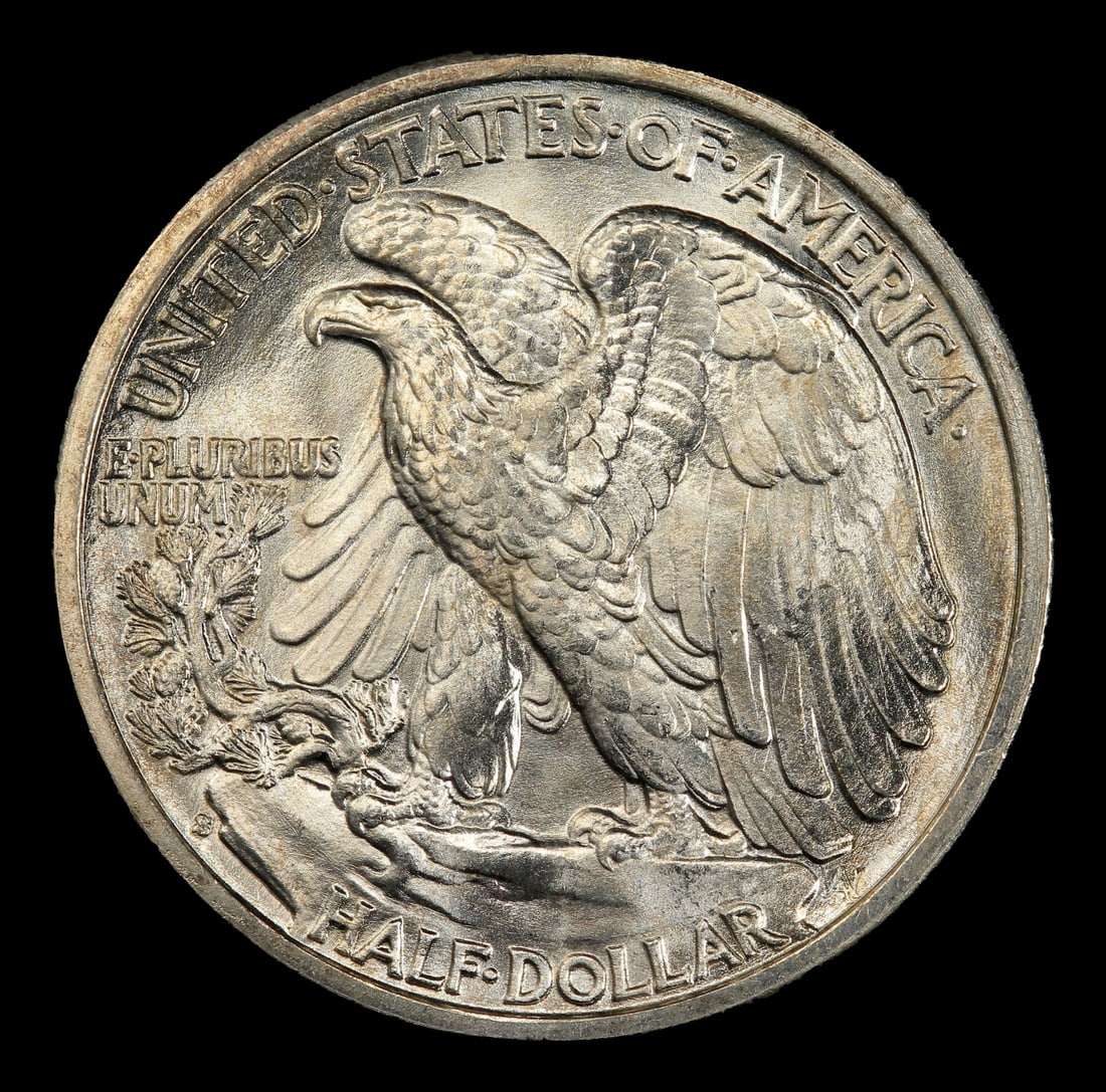 1936-s Walking Liberty Half Dollar Near Top Pop 50c ms67 SEGS - 3
