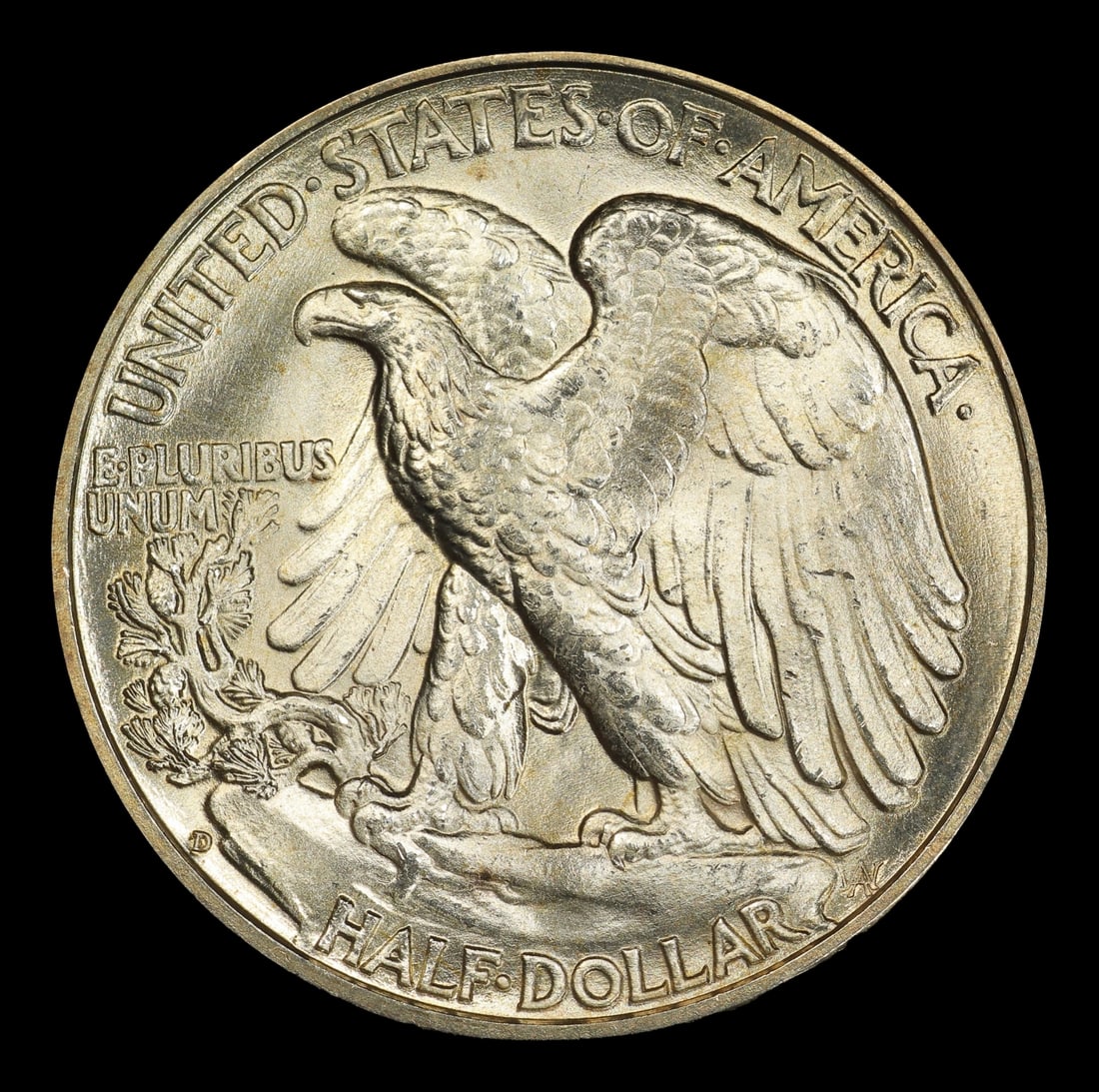 1937-d Walking Liberty Half Dollar Near Top Pop 50c ms67 SEGS - 3