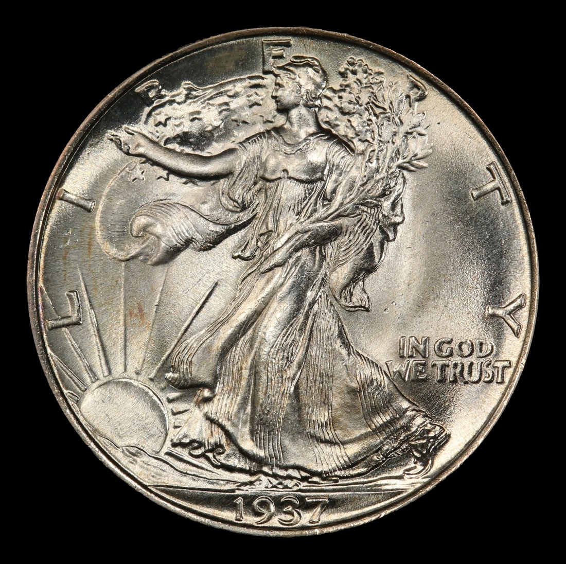 1937-p Walking Liberty Half Dollar Near Top Pop 50c ms67+ SEGS - 2