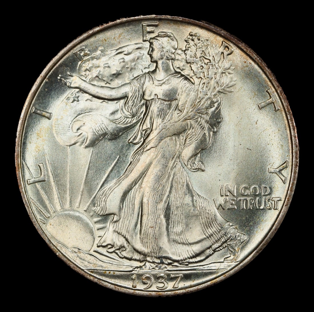 1937-s Walking Liberty Half Dollar TOP POP! 50c ms67+ SEGS - 2