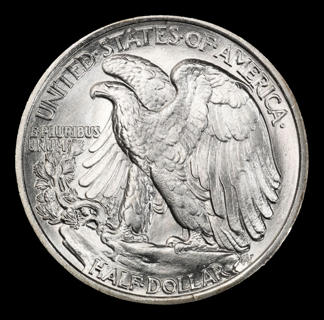 1938-p Walking Liberty Half Dollar 50c Grades ms66 - 3