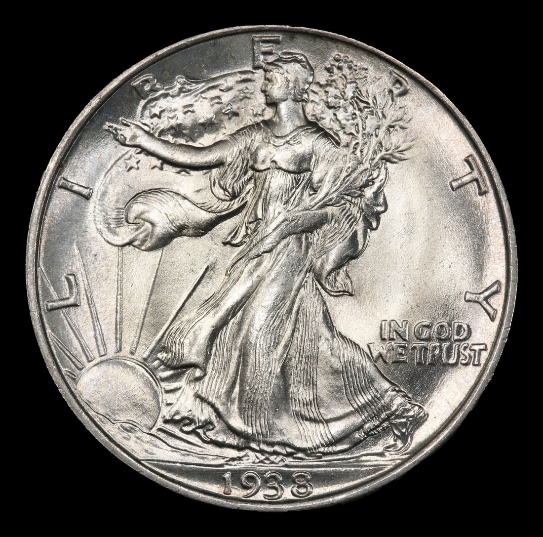 1938-p Walking Liberty Half Dollar TOP POP! 50c ms68 SEGS - 2
