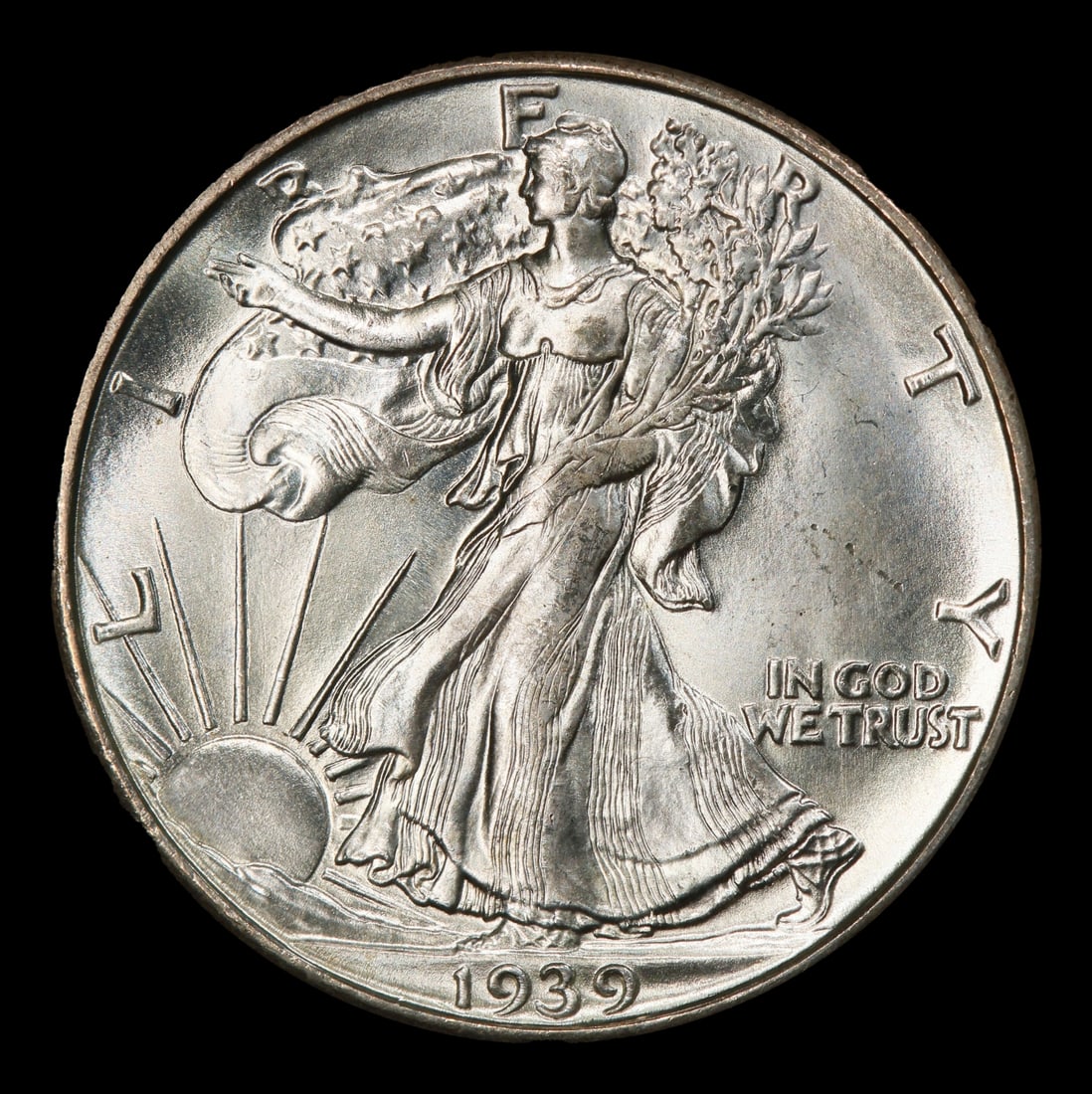 1939-d Walking Liberty Half Dollar 50c ms66+ SEGS - 2