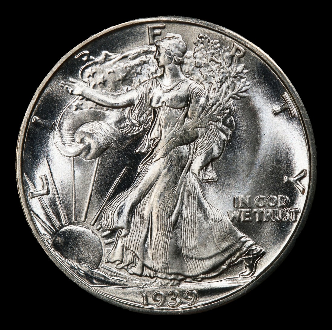 1939-d Walking Liberty Half Dollar Near Top Pop 50c ms67 SEGS - 2