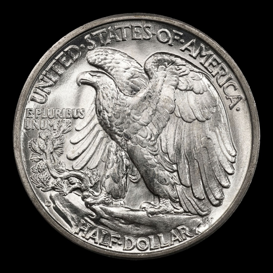 1939-d Walking Liberty Half Dollar Near Top Pop 50c ms67+ SEGS - 3
