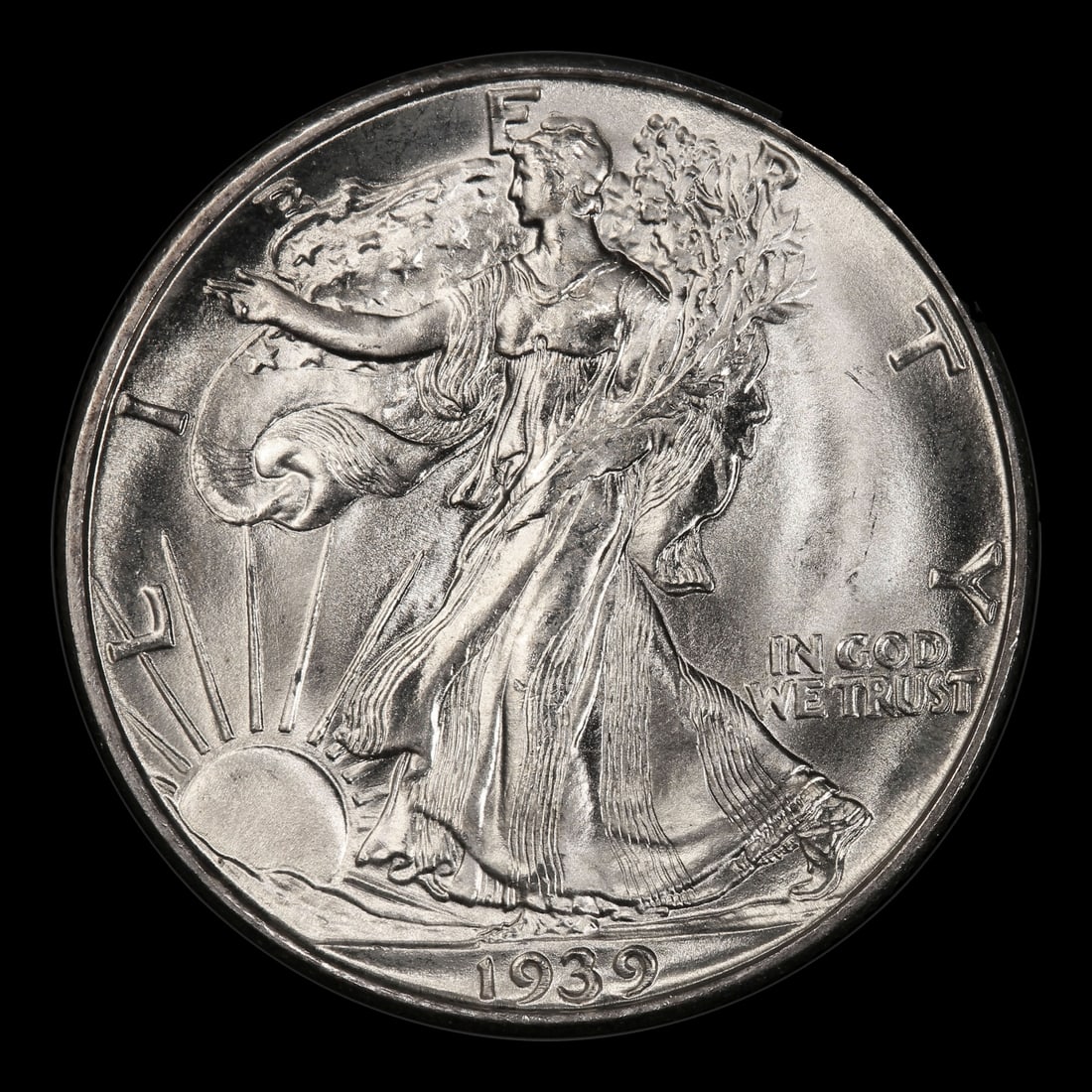1939-d Walking Liberty Half Dollar Near Top Pop 50c ms67+ SEGS - 2