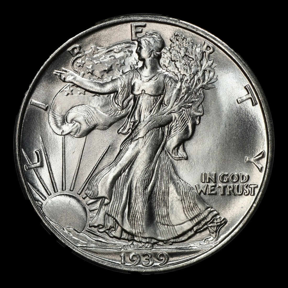 1939-s Walking Liberty Half Dollar Near Top Pop 50c ms67 SEGS - 2